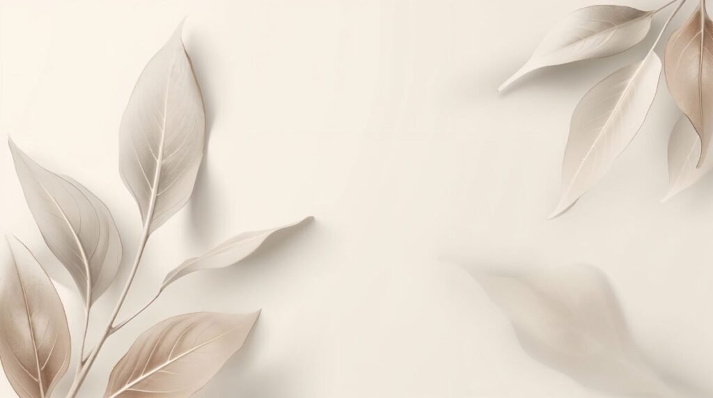 Minimal Beige Floral Pattern Background