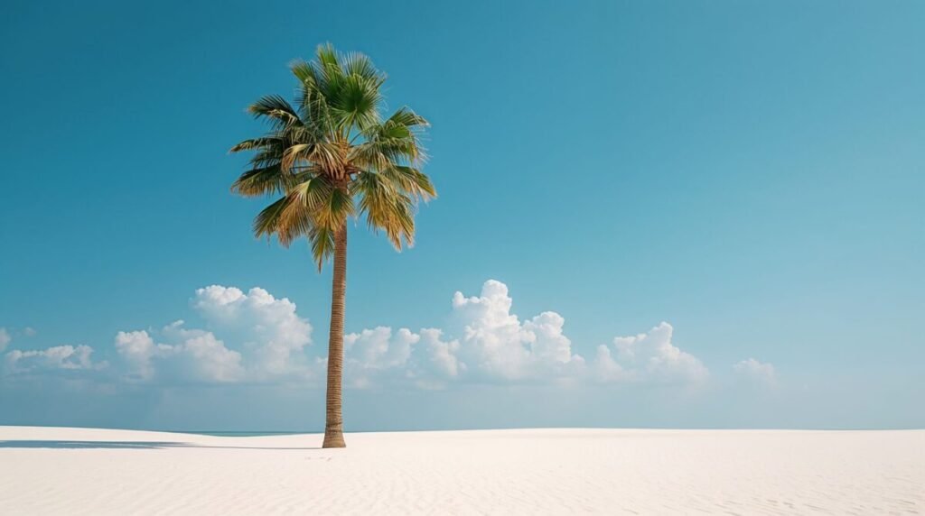 Modern minimalist tropical palm tree design