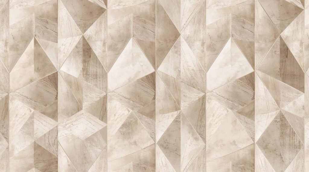 Intricate Modern Beige Geometric Design