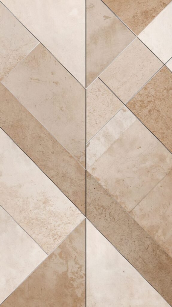 Modern Beige Geometric Pattern Wallpaper