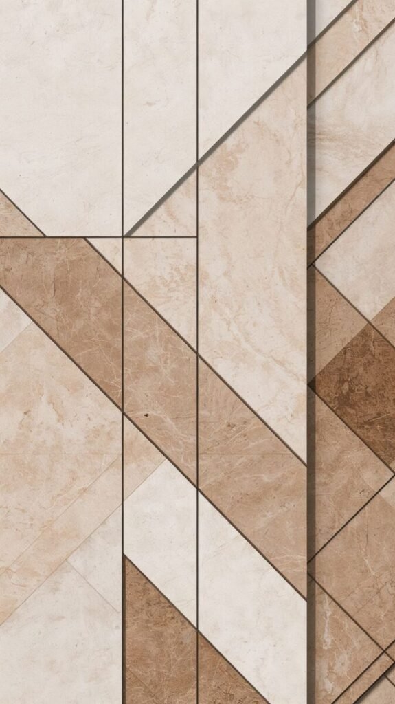 Intricate Beige Geometric Wallpaper Design