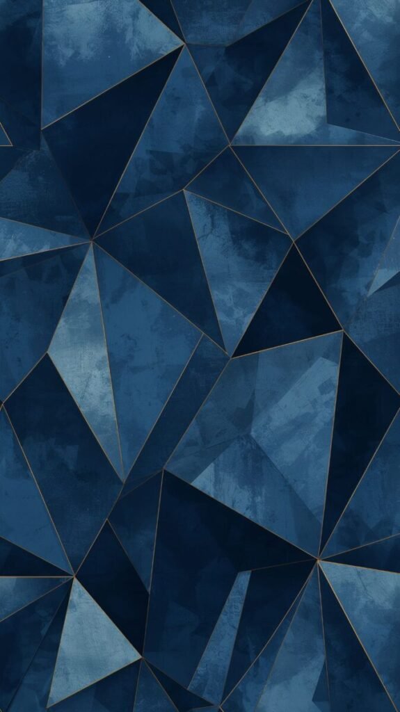 Minimalist Geometric Navy Blue Shapes