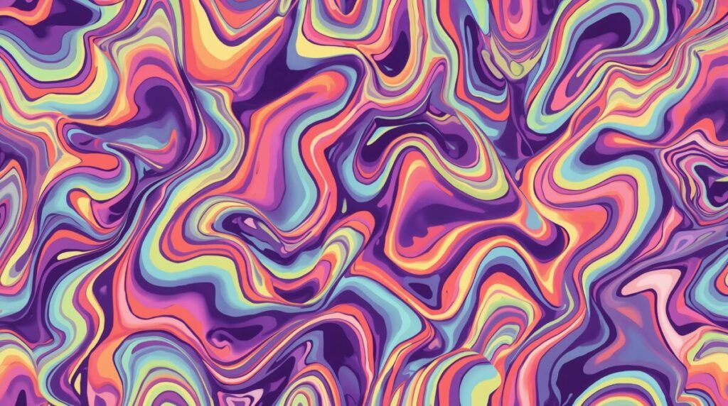 Trippy psychedelic funky art wallpaper