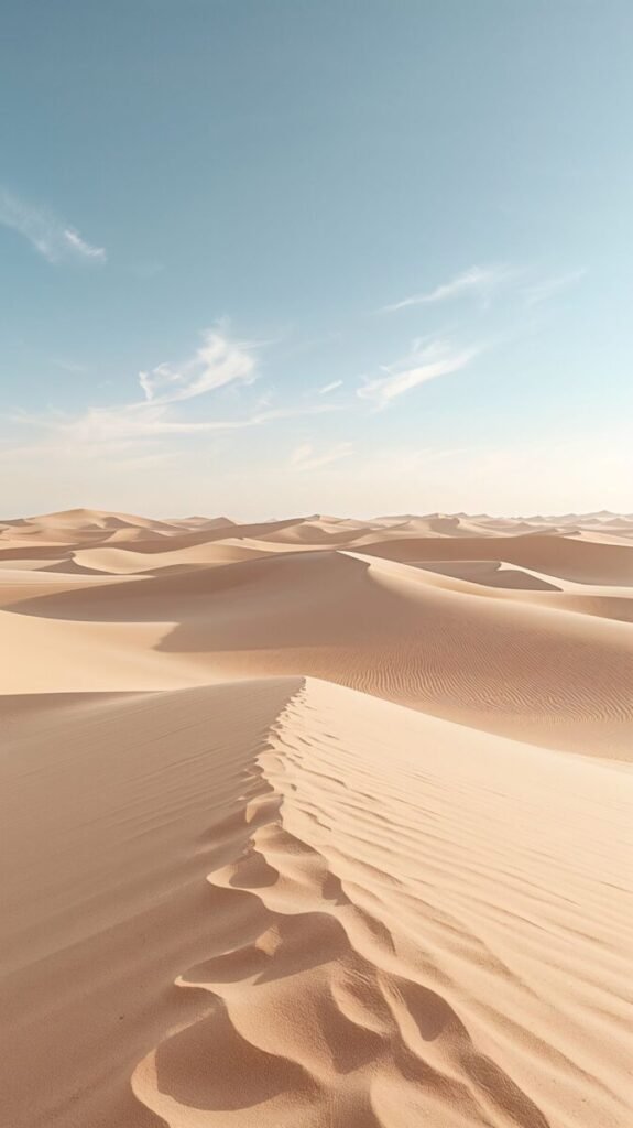 Smooth Beige Sand Dunes Waves Wallpaper