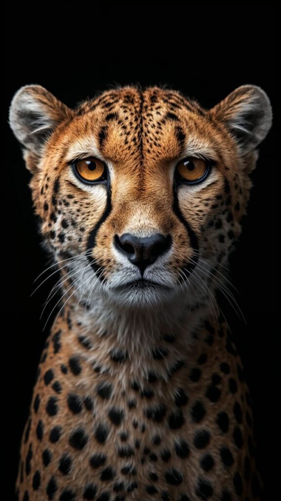Majestic cheetah portrait high-resolution wallpaper