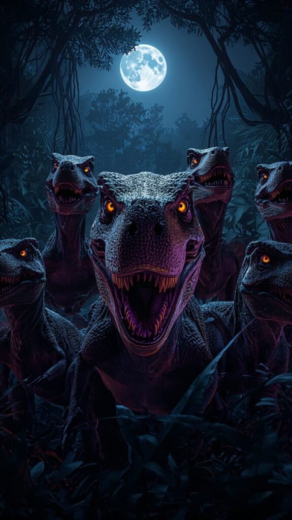 Velociraptor Pack with Sharp Defined Facial Features