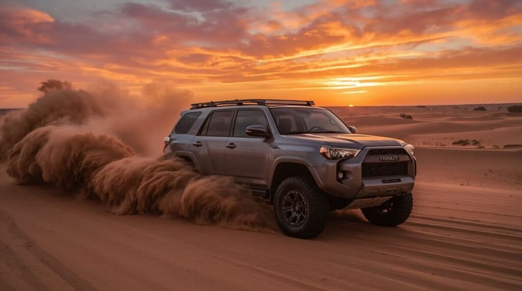 Rugged Offroad SUV with Metallic Silver Finish Wallpaper