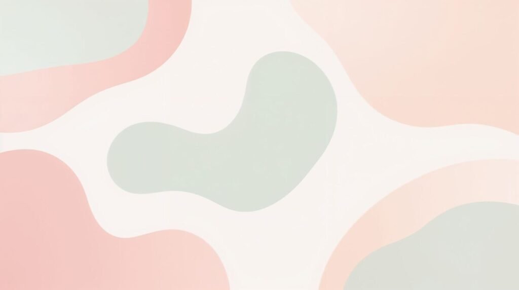 Abstract pastel shapes with smooth gentle curves