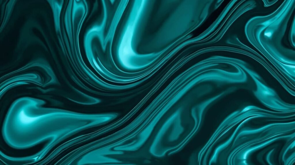 Intricate Teal Flowing Abstract Backdrop