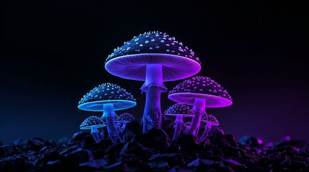 Neon glowing dark aesthetic wallpaper