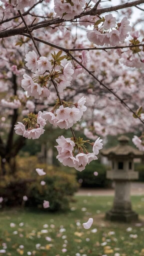 Lucid realism cherry blossom tree in full bloom, soft pink aesthetic vertical