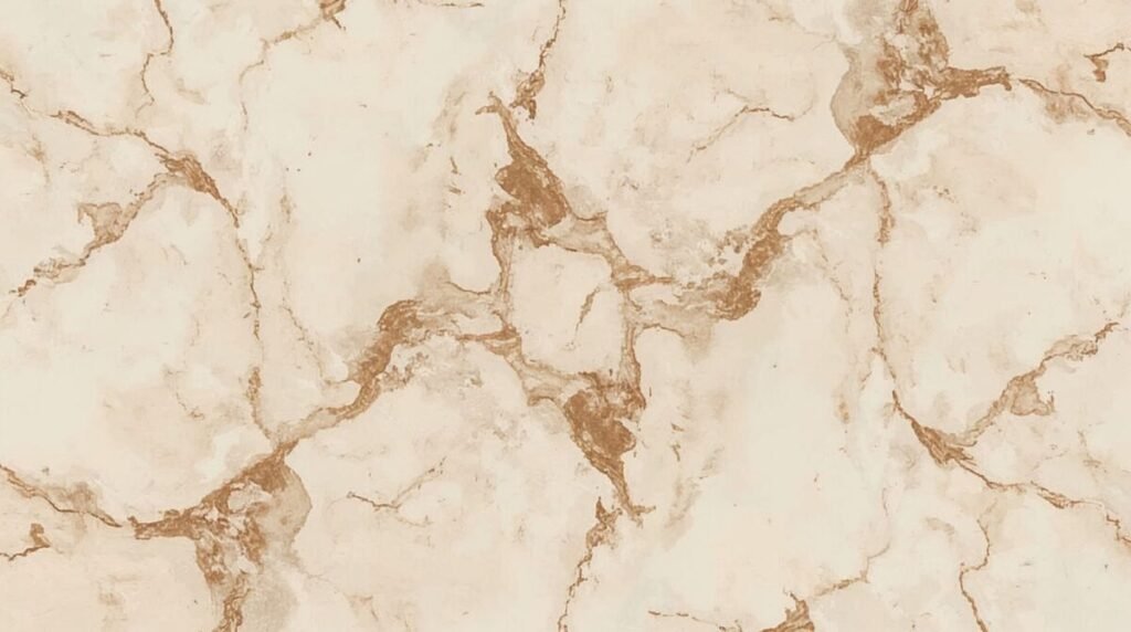 Wide Cream and Brown Vein Marble Wallpaper