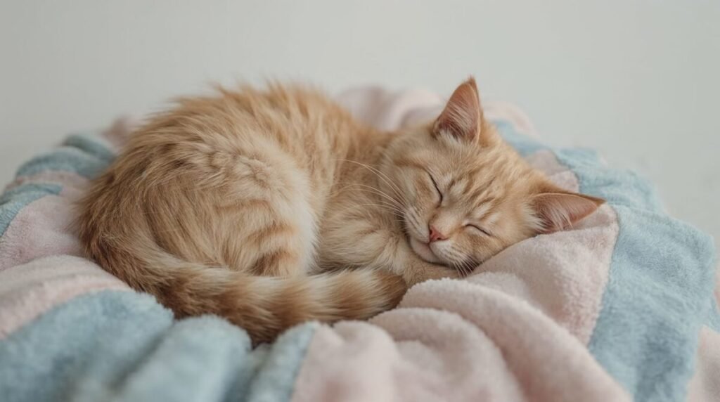 Cute sleeping cat wallpaper