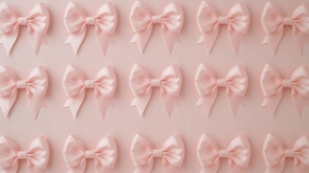 Elegant Pastel Bows Wallpaper with Lucid Realism Style