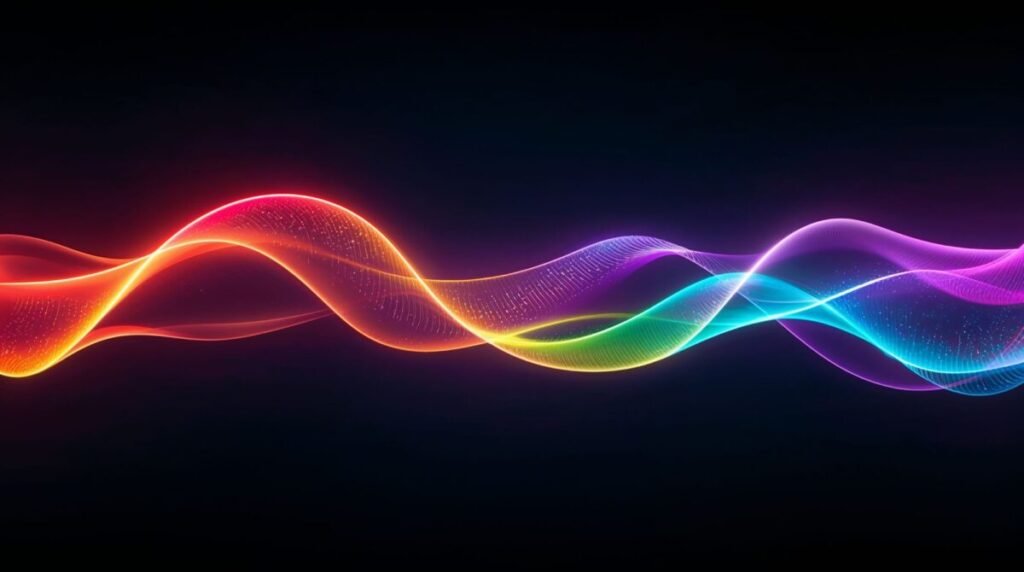 Smooth Gradient Rainbow Light Waves