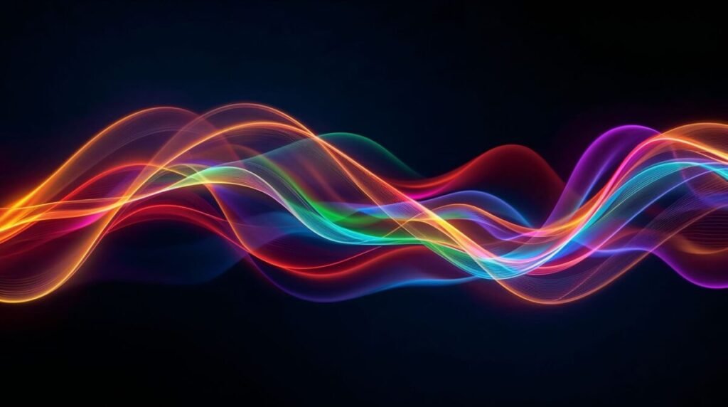 Lucid Realism Vibrant Rainbow Light Flow