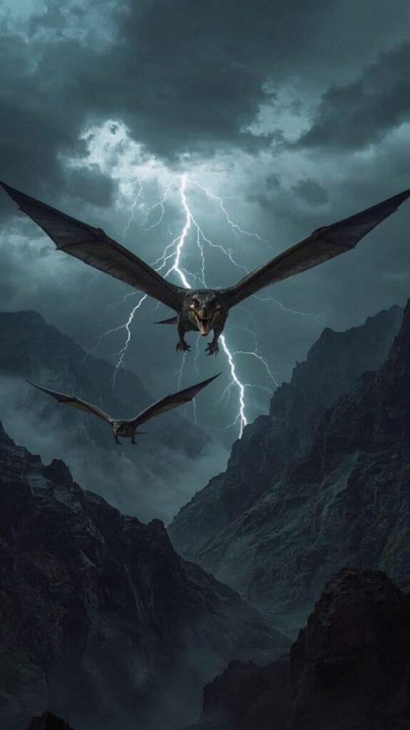 Flying Pterodactyls with Sprawling Wingspans