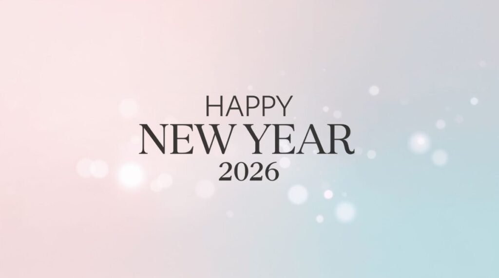 Clean Minimalist 2026 Desktop Wallpaper