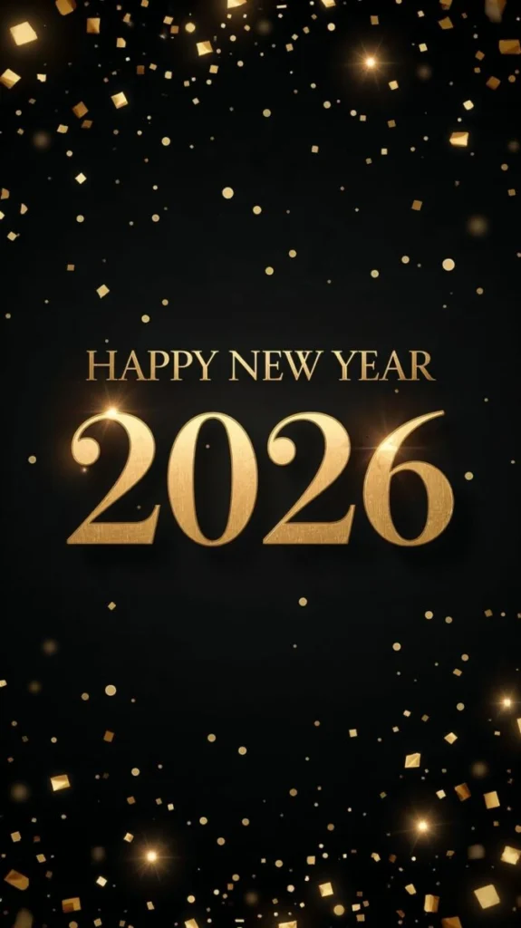 Elegant White and Gold 2026 Wallpaper