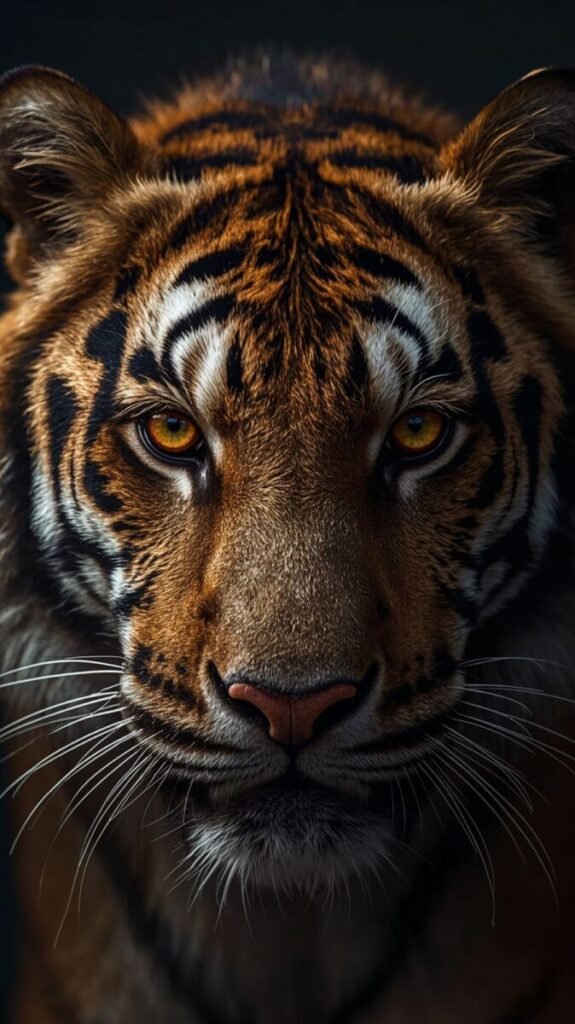Tiger face portrait animal wallpaper mobile