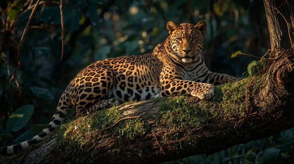 Majestic Leopard wallpaper with intricate spots and a hyperrealistic texture