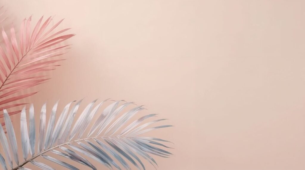 Minimalist tropical leaves pattern landscape