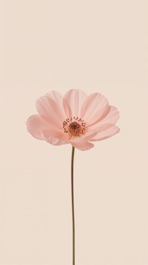 Elegant minimalist pink bloom wallpaper