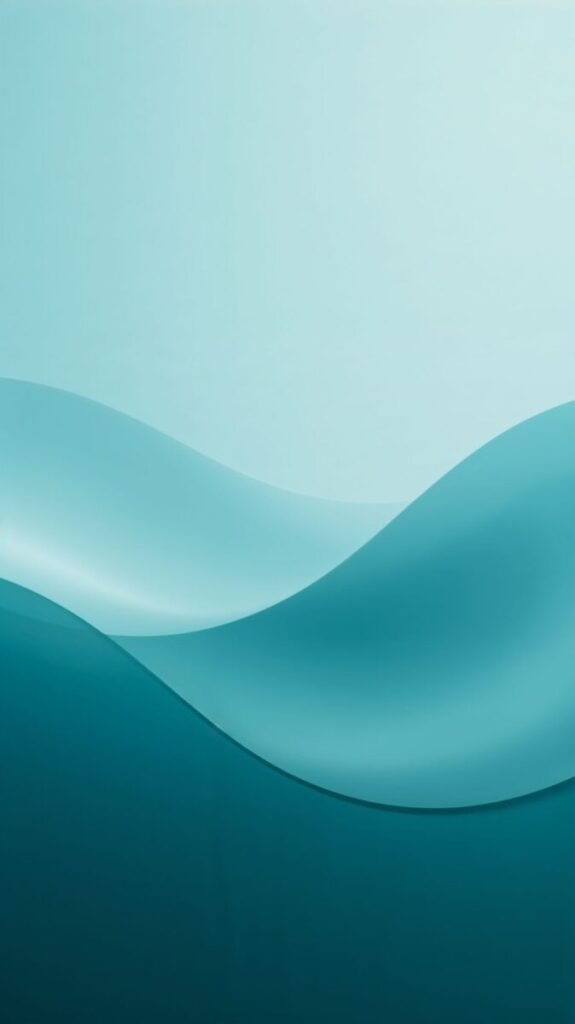Serene Minimalist Teal Background for Mobile
