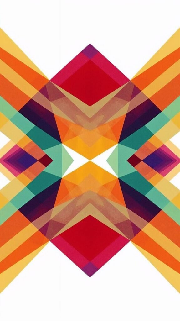 Colorful Geometric Rainbow Pattern Abstract