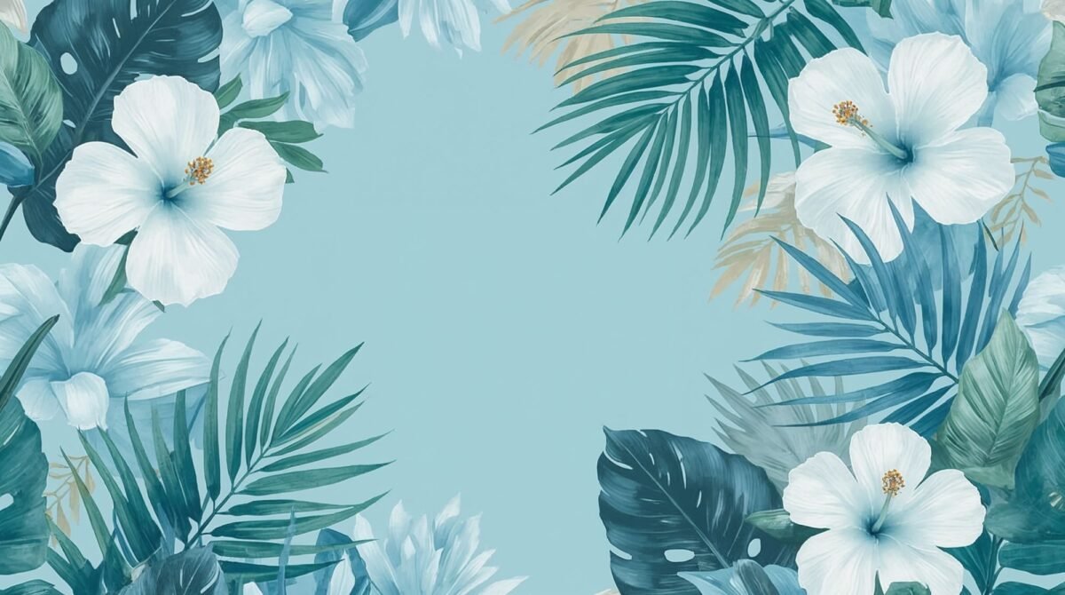 Blue Floral Wallpaper
