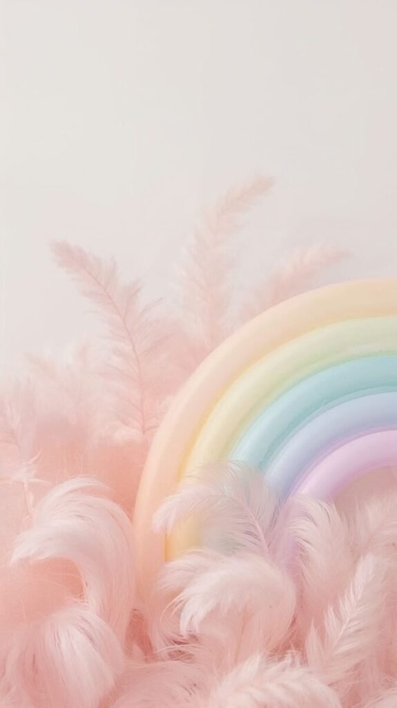 Soft pastel rainbow colors with gentle hues