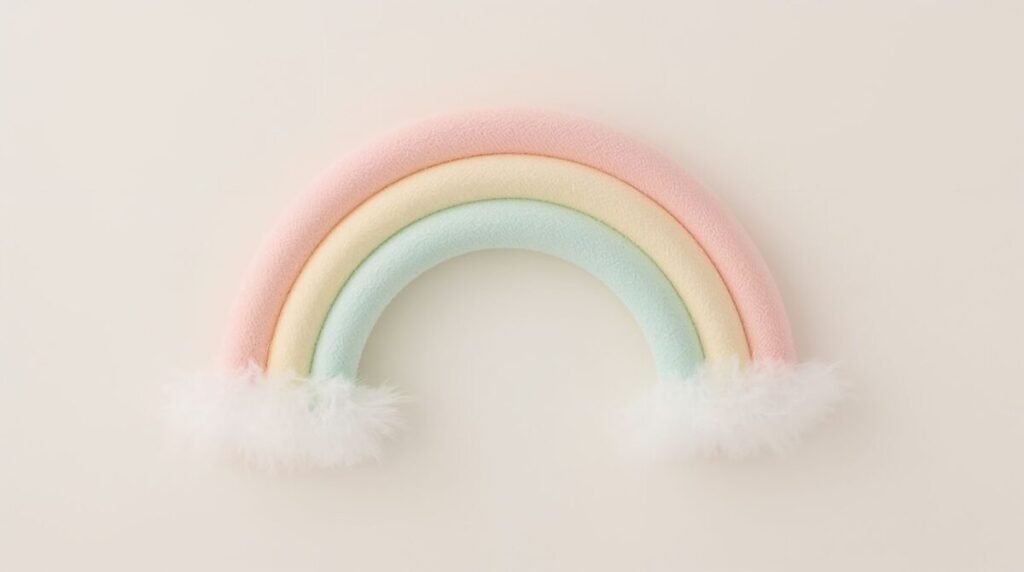 Subtle glowing pastel rainbow wallpaper