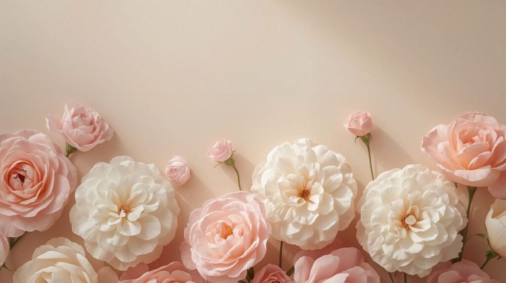 Pastel floral arrangement lucid realism style