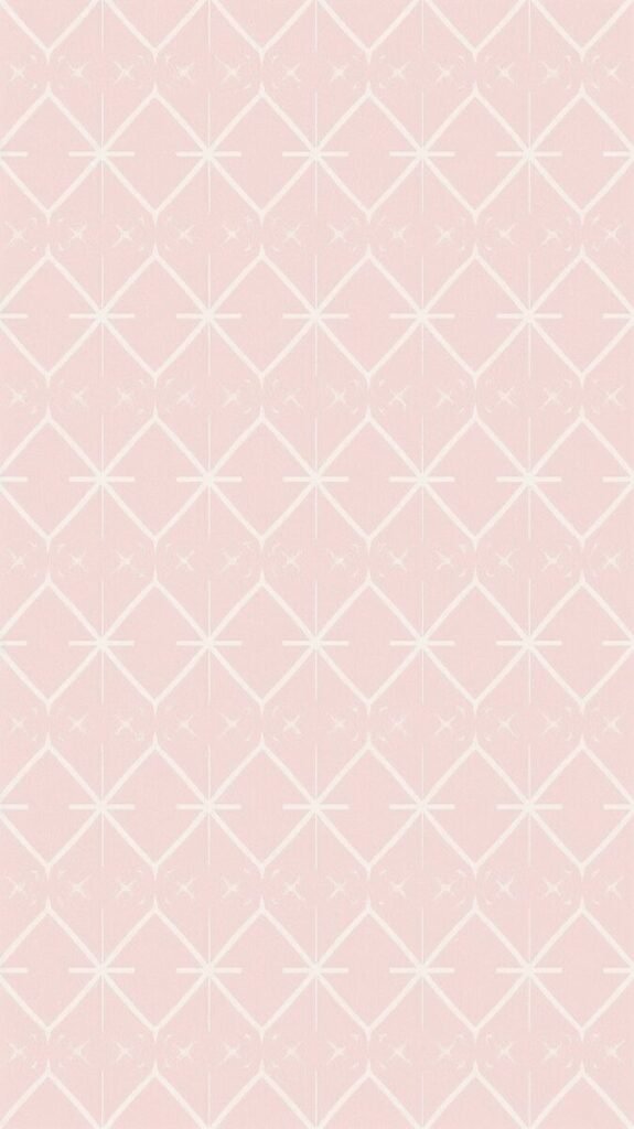 Pink and white geometric wallpaper with intricate patterns