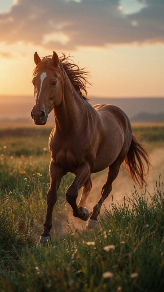 Powerful horse with muscular build wallpaper
