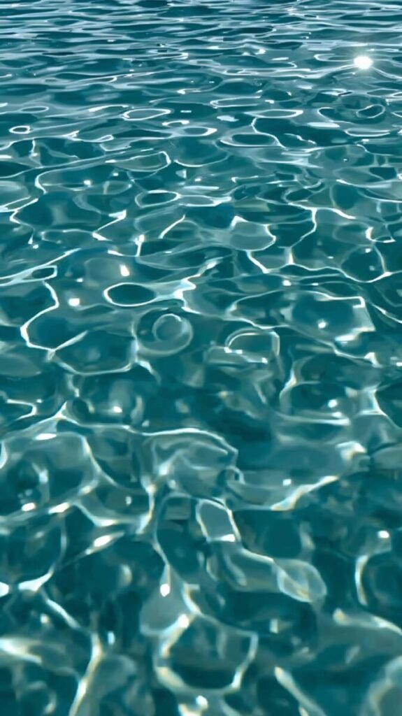 Subtle Teal Water Ripples Abstract Art