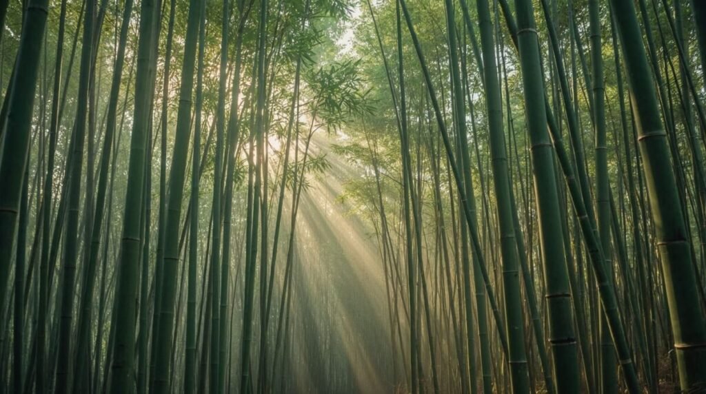 Hyper Realistic Bamboo Wallpaper Ultrarealistic bamboo forest with high detail