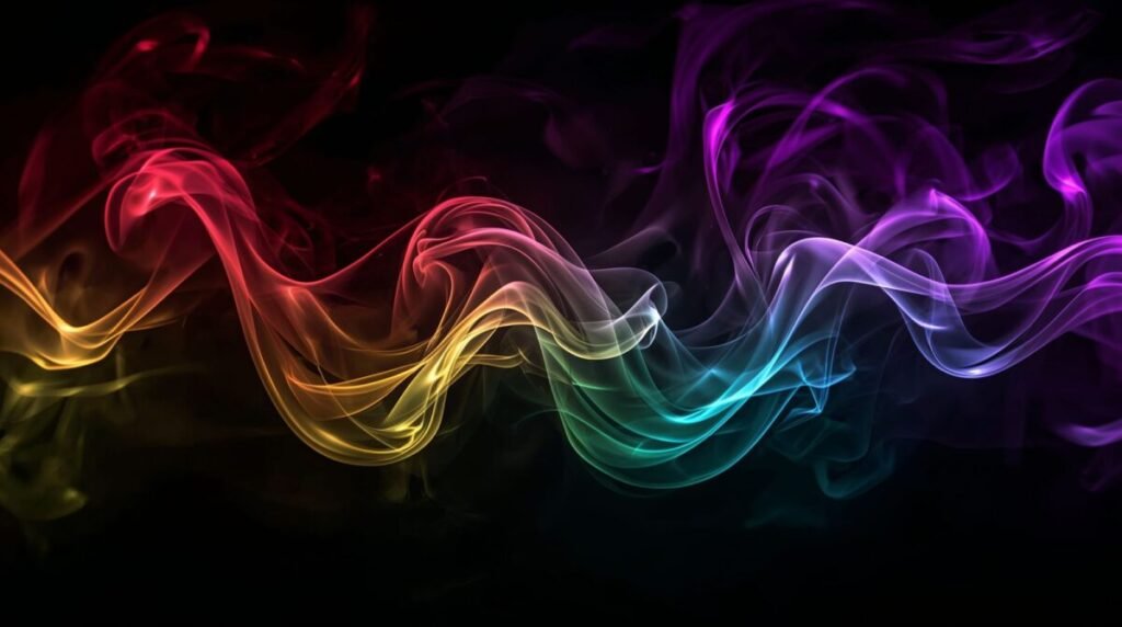 Vibrant Rainbow Smoke Background High Resolution
