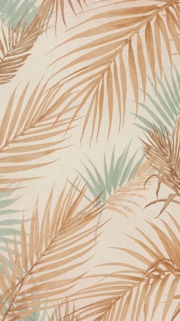 Vintage style faded tropical palms background