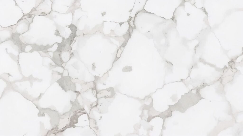 Wide White Italian Carrara Marble Wallpaper with Veining